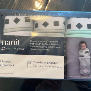 Nanit sleep monitoring swaddle. Pack of 3!!